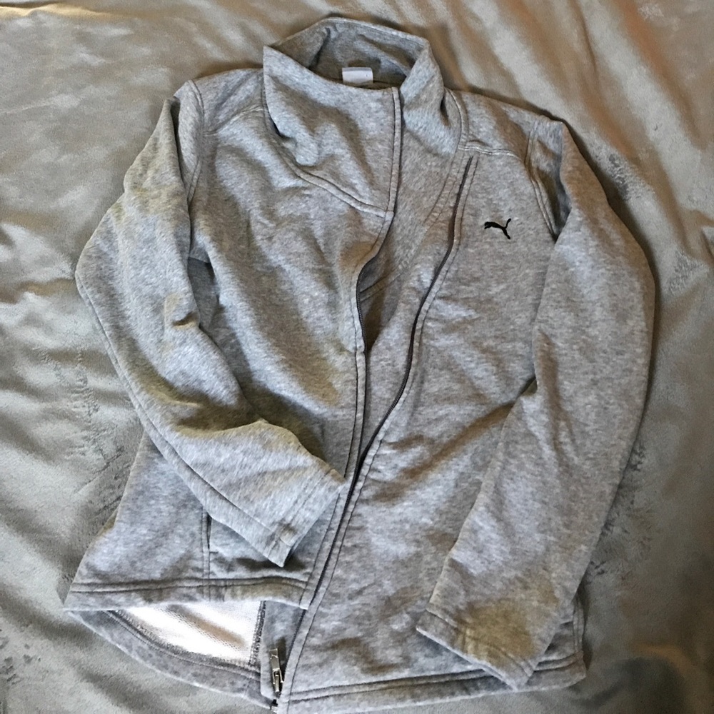 Small puma zip up sweatshirt